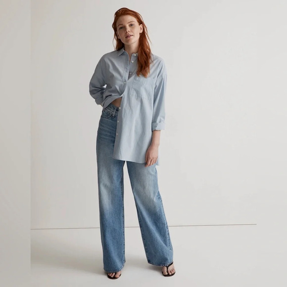 Madewell Denim - Madewell Curvy Superwide-Leg Jeans in Varían Wash Size 27